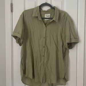Abercrombie & Fitch Olive Green Short Sleeve Shirt
